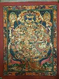 Wheel Of Life Hand Made Tibetan Thangka [smoke Antique]