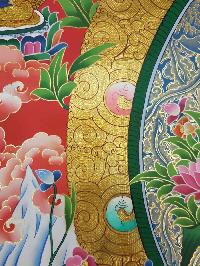 Green Tara Hand Made Tibetan Thangka [real Gold]