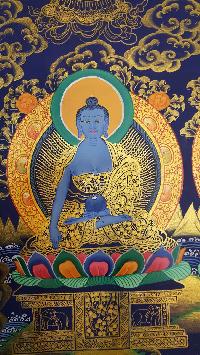 Pancha Buddha Hand Made Tibetan Thangka