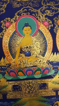 Pancha Buddha Hand Made Tibetan Thangka