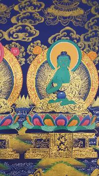 Pancha Buddha Hand Made Tibetan Thangka