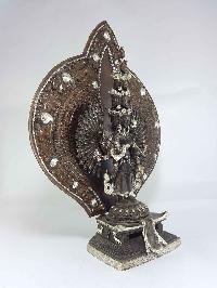 Sahasrabhuja Avalokitesvara Tibetan State [silver Plated Oxidized]