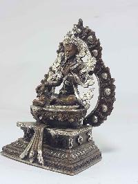 Sahasrabhuja Avalokitesvara Tibetan Statue [silver Plated], [oxidized]