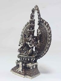 Sahasrabhuja Avalokitesvara Tibetan Statue [silver Plated], [oxidized]