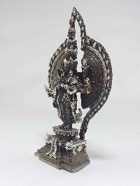 Sahasrabhuja Avalokitesvara Tibetan Statue [silver Plated], [oxidized]