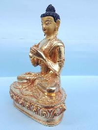 Vairocana Buddha - Tibetan Handmade Statue [full Fire Gold Plated], [painted Face]