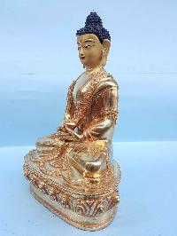 Amitabha Buddha - Tibetan Handmade Statue [full Fire Gold Plated], [painted Face]