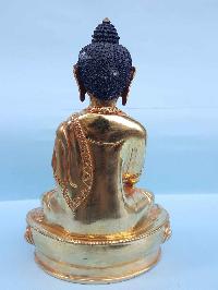 Ratnasambhava Buddha - Tibetan Handmade Statue [full Fire Gold Plated], [painted Face]