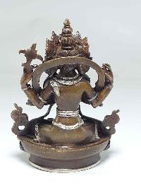 Statue Of Chengrezig [silver Plated], [chocolate Oxidized]