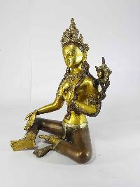 Arya Green Tara Statue [sand Casting], [silver Plated Antique Finishing]