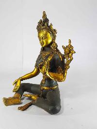 Arya Green Tara Statue [sand Casting], [black Antique]