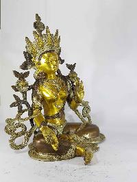 Arya Green Tara Statue [sand Casting], [silver Oxidized]