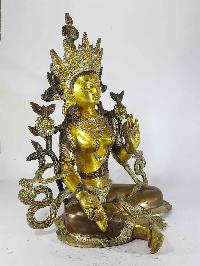 Arya Green Tara Statue [sand Casting], [silver Oxidized]