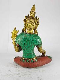 Arya Green Tara Statue [sand Casting], [stone Setting], [imitation Turquoise, Coral, Lapis]