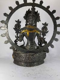 Tibetan Green Tara Statue [sand Casting], [black Antique]