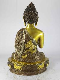 Blessing Buddha - Amoghasiddhi Buddha Statue[sand Casting], [silver Brown Antique]