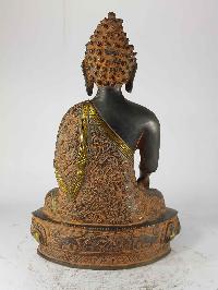 Shakyamuni Buddha Statue [sand Casting], [black And Red Antique]