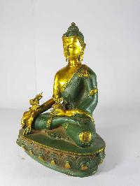 Medicine Buddha Statue [sand Casting], [green Antique]