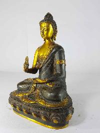 Blessing Buddha - Amoghasiddhi Buddha Statue [sand Casting], [black Antique]