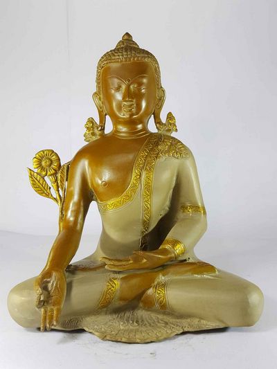 Medicine Buddha Statue [sand Casting], [clay Finishing]