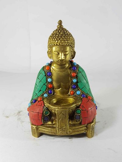 Buddha Statue [sand Casting], [stone Setting]