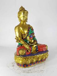 Medicine Buddha Statue [sand Casting], [stone Setting]