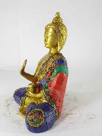 Blessing Buddha - Amoghasiddhi Buddha Statue [sand Casting], [stone Setting]