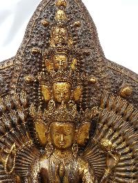 1000 Arm Avalokitesvara Statue [full Gold Plated], [antique Finishing], [big Statue]