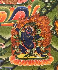 Avalokiteshvara, Chenrezig Tibetan Hand Painted Buddhist Thangka [real Gold], [traditional Color]