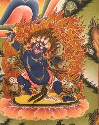 Avalokiteshvara, Chenrezig Tibetan Hand Painted Buddhist Thangka [real Gold], [traditional Color]