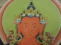 Amitayus, Aparimita Tibetan Hand Painted Buddhist Thangka [real Gold], [traditional Color], Chepame