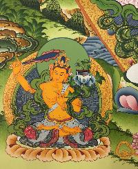 Sahasrabhuja Avalokitesvara Tibetan Hand Painted Buddhist Thangka [real Gold], [traditional Color], [bodhisattva Set]