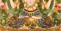 Avalokiteshvara, Chenrezig Tibetan Hand Painted Buddhist Thangka [real Gold], [traditional Color]