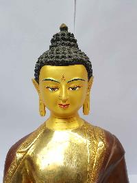 Shakyamuni Buddha Statue [partly Gold Plated], [painted Face], [big Statue]