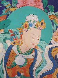 Old Thangka Of Padmasambhava, [real Gold]