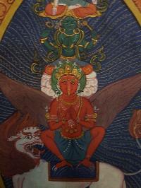 Old Newari Thangka Of Hari Hari Vahana Lokeshvara, [sold]