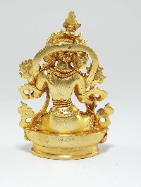 Statue Of White Tara [full Gold Plated]