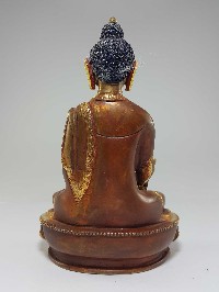 Statue Of Medicine Buddha [partly Fire Gold Plated], [painted Face], [good Quality]