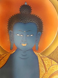 Thangka Medicine Buddha [real Gold], [traditional Style]