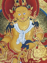 Thangka Of Five Jambhala [wealth Thangka], [yellow Dzambhala]
