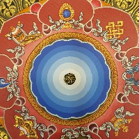 High Quality Real Gold Ashtamangala Mandala With Real Gold Blue