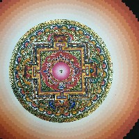 High Quality Real Gold Ashtamangala Mandala With Real Gold Orange