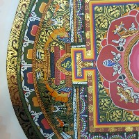 High Quality Real Gold Ashtamangala Mandala With Real Gold Orange