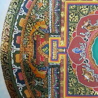 High Quality Real Gold Ashtamangala Mandala With Real Gold Blue