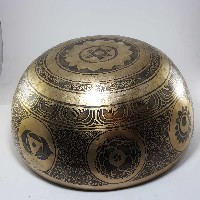 Handmade Beaten Therapy Bowl With Etching And Carving