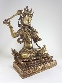 Manjushri Statue Bronze Finishing Plus 30 Years