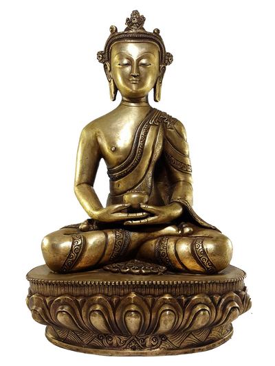 Amitabha Buddha [master Quality] Statue Bronze Finishing, [rare Find]