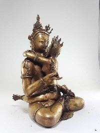 Vajrasattva With Consort, [shakti], Yab-yum Statue, Bronze Finishing, [remakable]