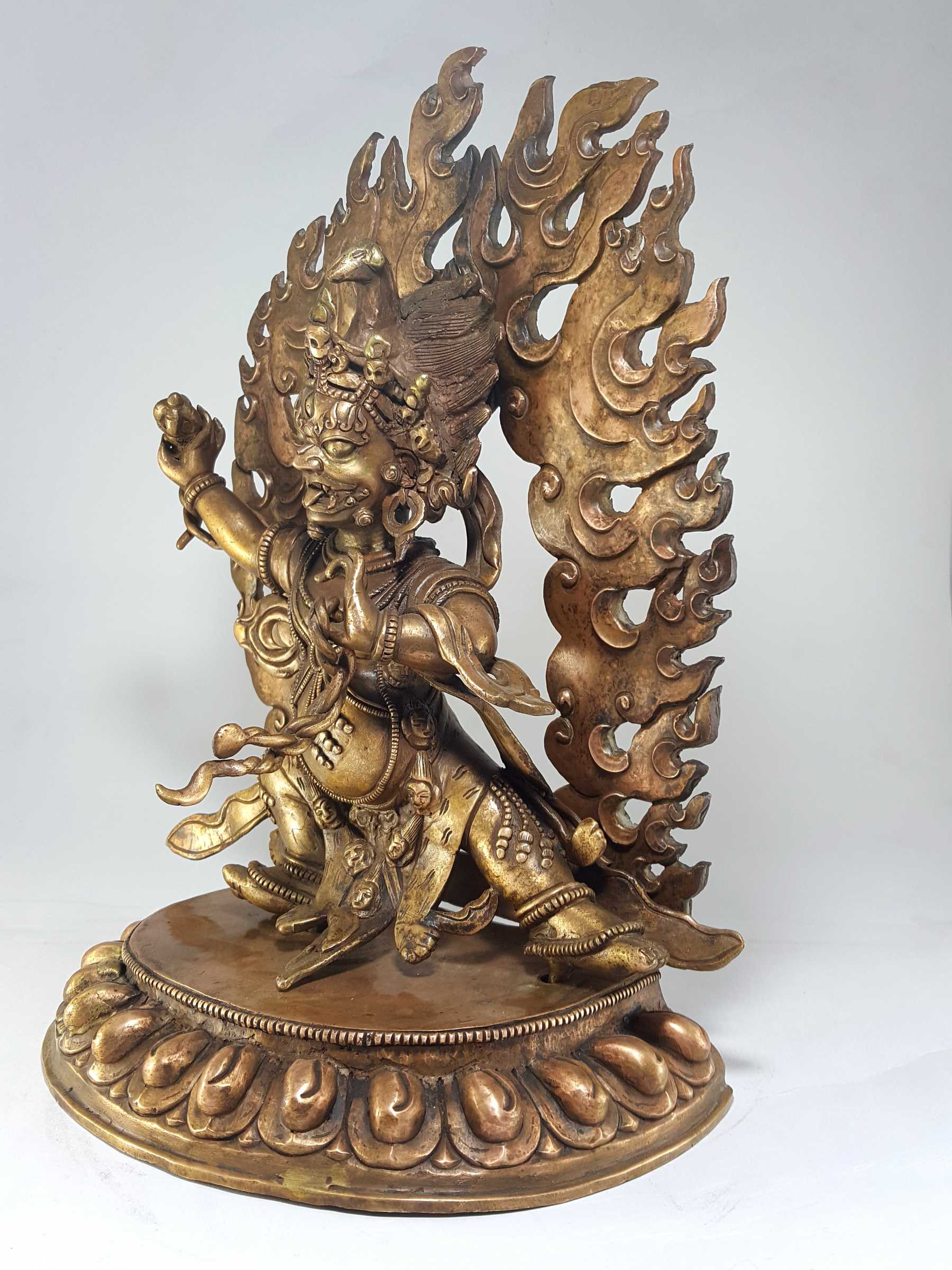 30 Year Old Vajrapani [chana Dorje] Statue With New Bronze Finishing