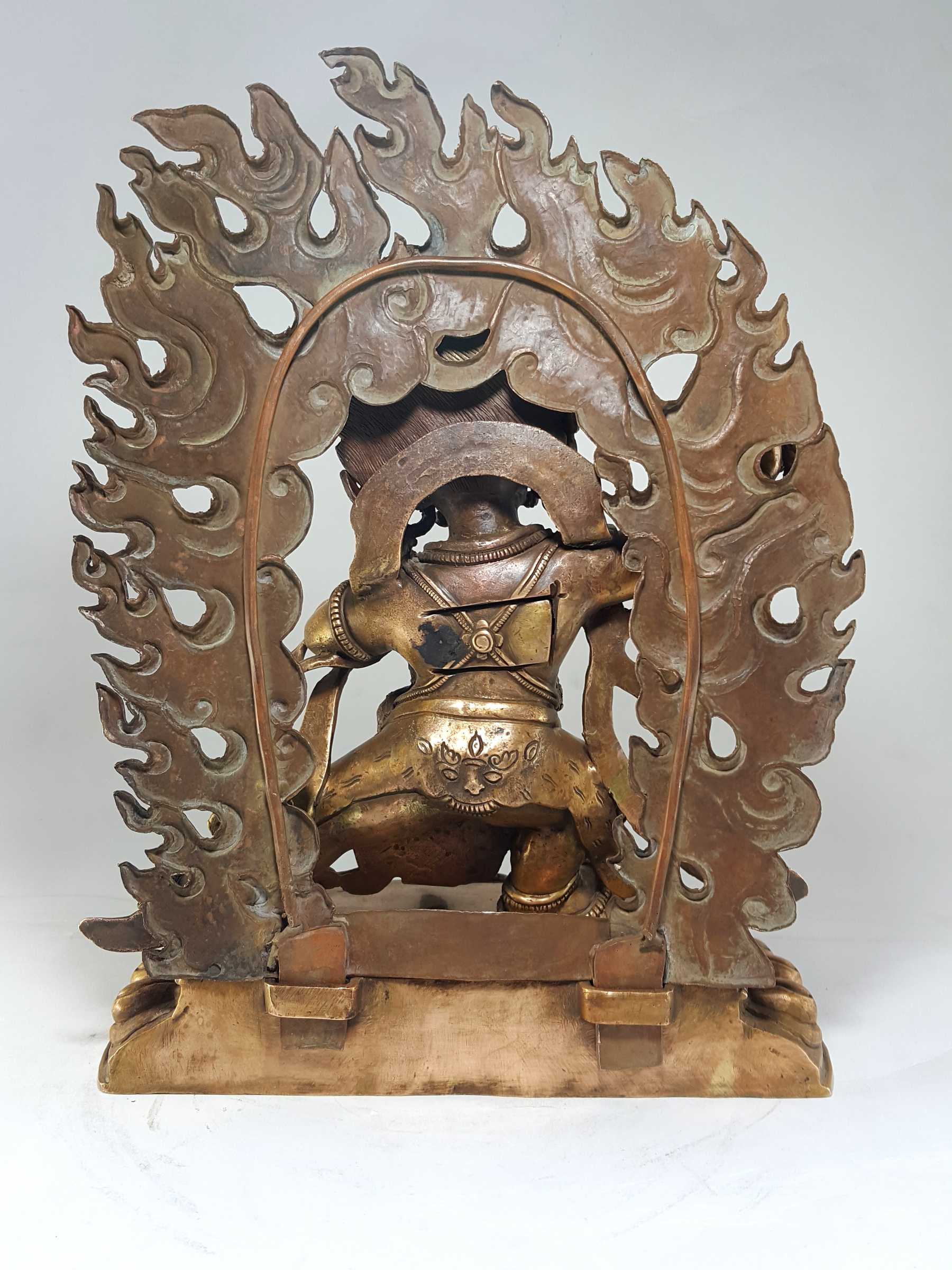 30 Year Old Vajrapani [chana Dorje] Statue With New Bronze Finishing